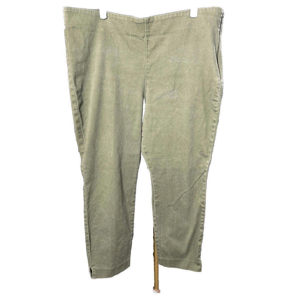 OLD NAVY Pants Women’s Size 18 Ankle Stretch Olive Green Stretch Waistband